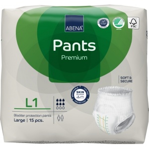 ABENA Pants (Abri-Flex) L1 Premium biksītes urīna nesaturēšanai 15 gab. (Dānija)