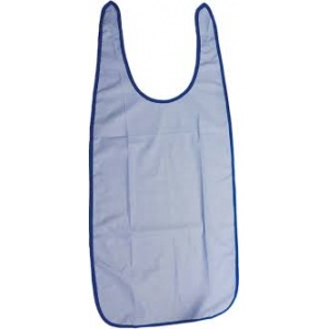 Terry cloth bib with loops, coated