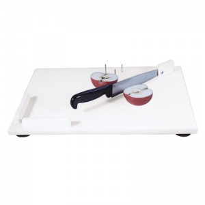 Cutting board with knife