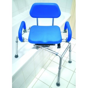 Grozāmais un pārvietojamais krēsls “SANSUBA DT-60” dušai un vannai, SH  60–71 cm