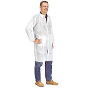 Mediware vienreizējās lietošanas kleita ar apkakli 120 cm