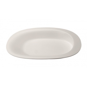 Plate with raised rim oval