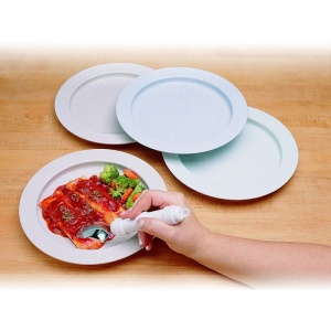 Plate with non-slip rim