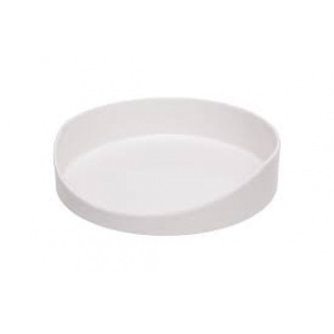 Plate with raised rim, high