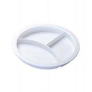 Plate with divider and suction cup