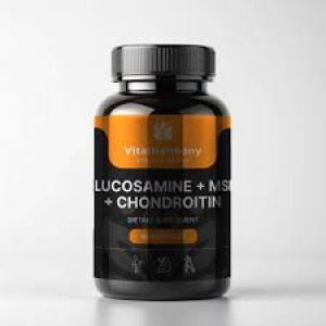VitalHarmony Glikozamīns + MSM + hondroitīns Hondroitīns - 90 kapsulas